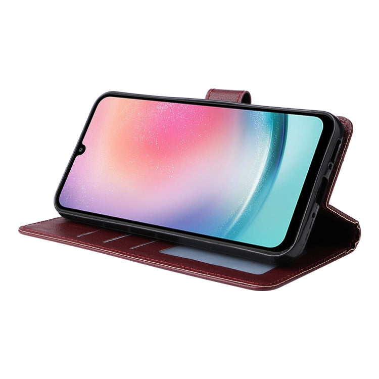 For Samsung Galaxy A24 4G Multifunctional 3 Card Slots Leather Phone Case
