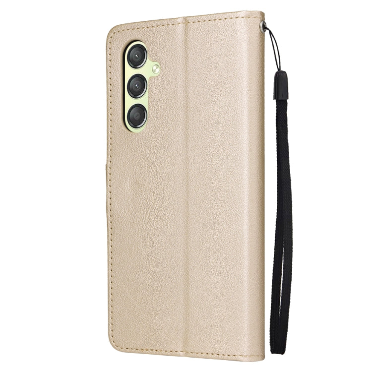 For Samsung Galaxy A24 4G Multifunctional 3 Card Slots Leather Phone Case