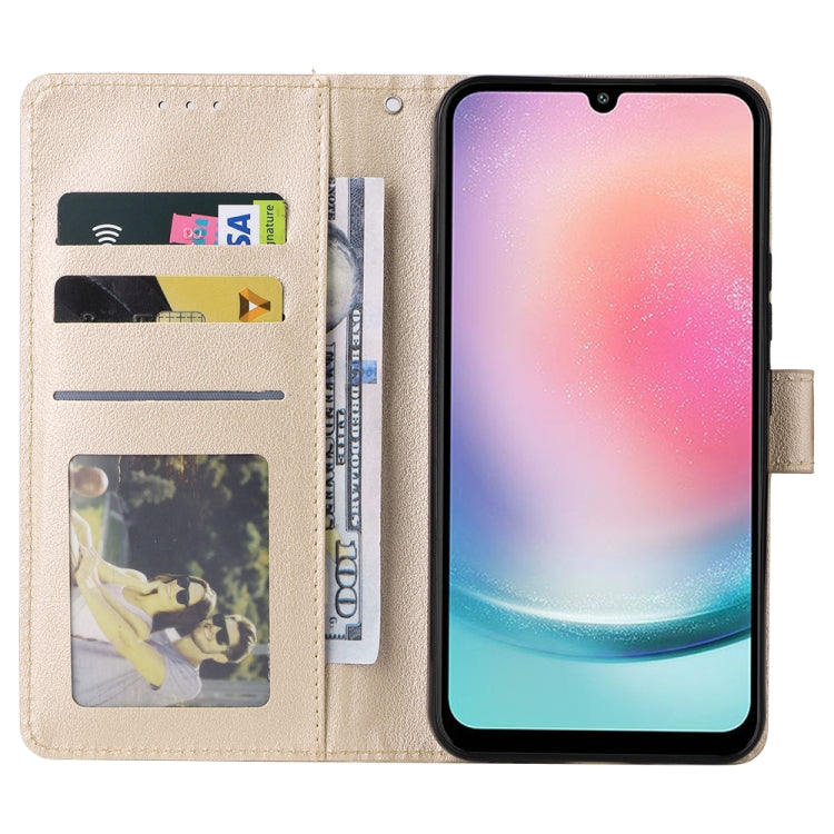 For Samsung Galaxy A24 4G Multifunctional 3 Card Slots Leather Phone Case