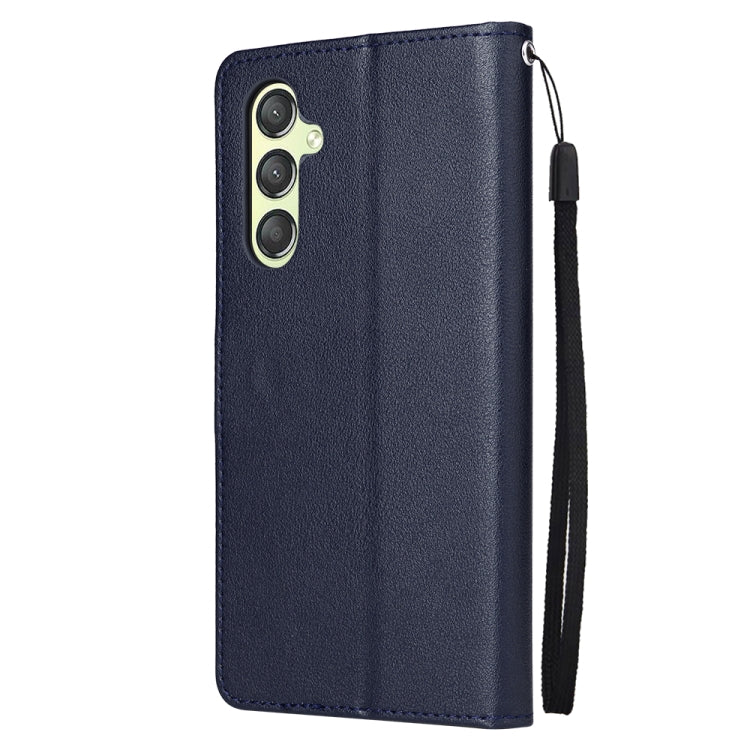 For Samsung Galaxy A24 4G Multifunctional 3 Card Slots Leather Phone Case