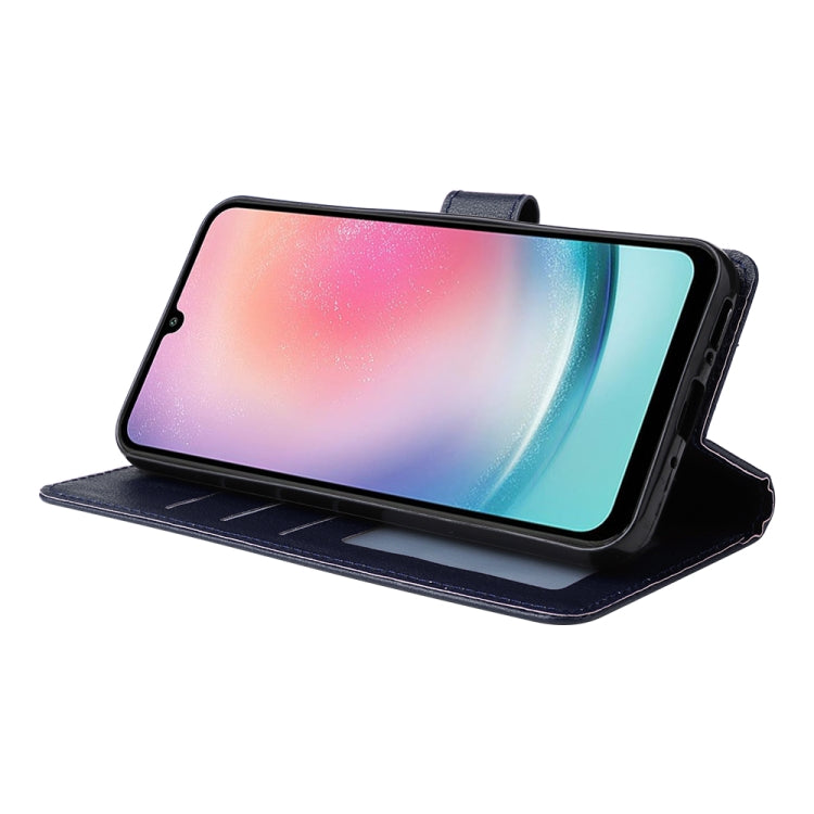 For Samsung Galaxy A24 4G Multifunctional 3 Card Slots Leather Phone Case