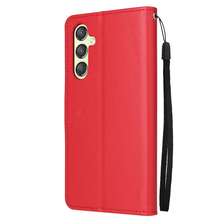 For Samsung Galaxy A24 4G Multifunctional 3 Card Slots Leather Phone Case