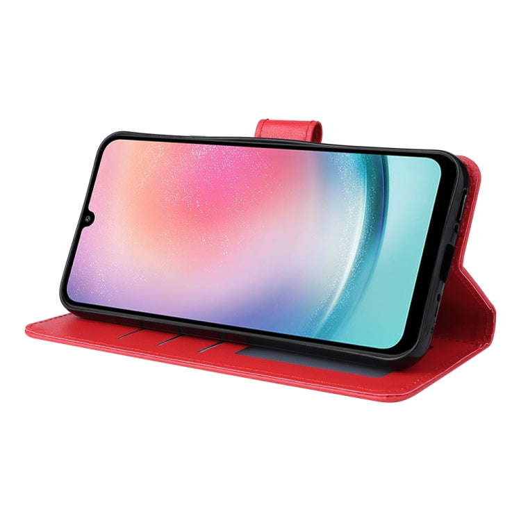 For Samsung Galaxy A24 4G Multifunctional 3 Card Slots Leather Phone Case