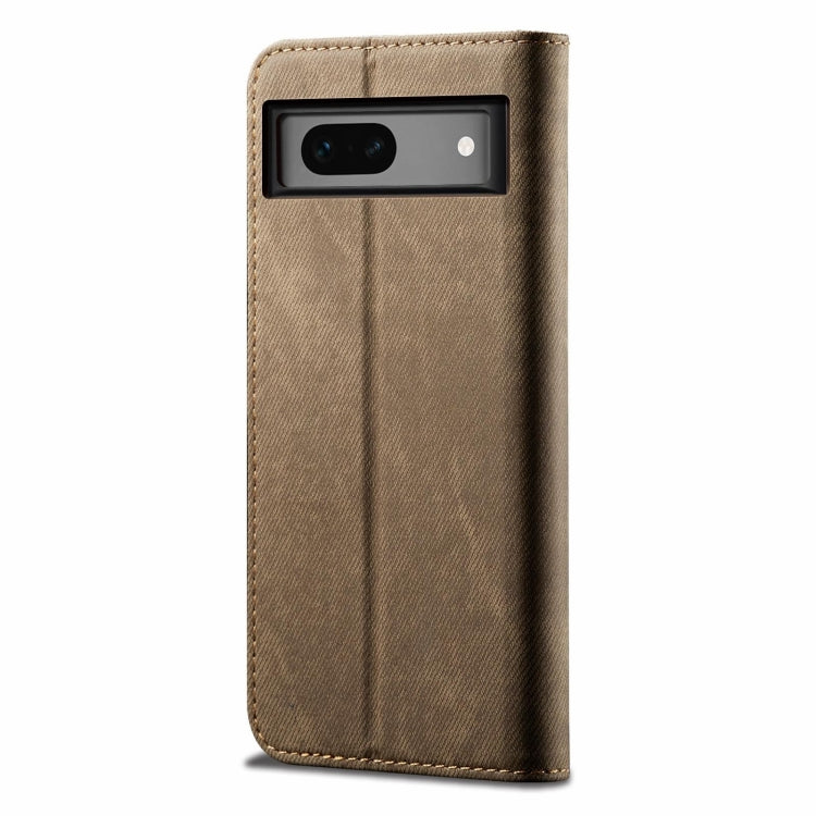 For Google Pixel 8A Denim Texture Casual Style Horizontal Flip Leather Case