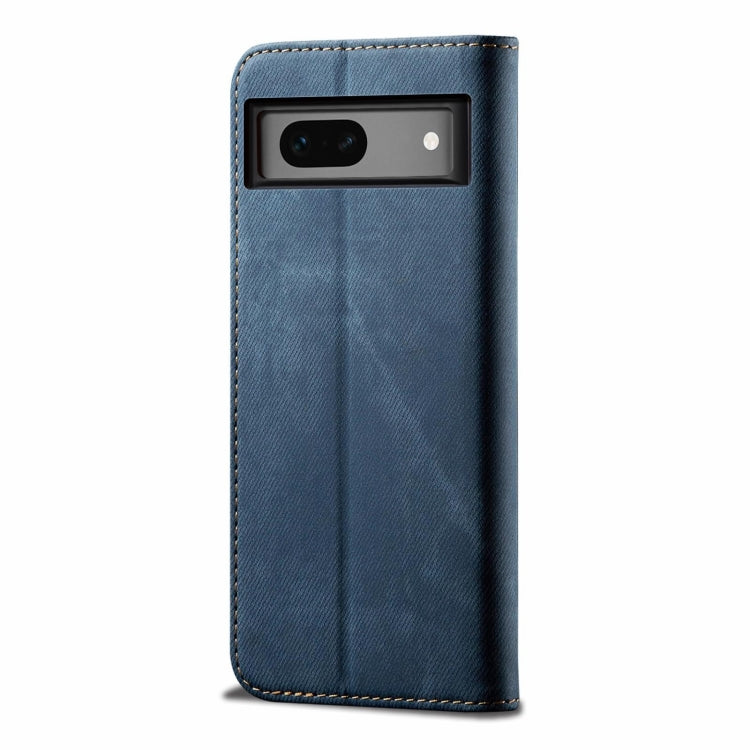 For Google Pixel 8A Denim Texture Casual Style Horizontal Flip Leather Case
