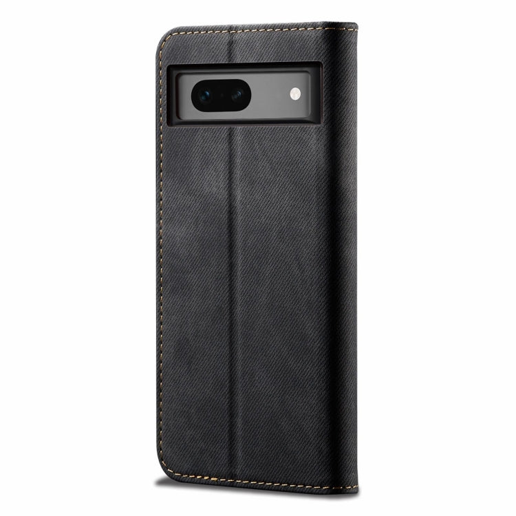 For Google Pixel 8A Denim Texture Casual Style Horizontal Flip Leather Case