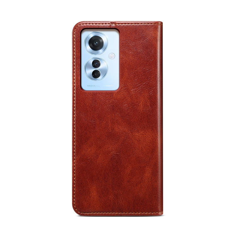 For OPPO Reno11 F / F25 Pro Oil Wax Crazy Horse Texture Leather Phone Case