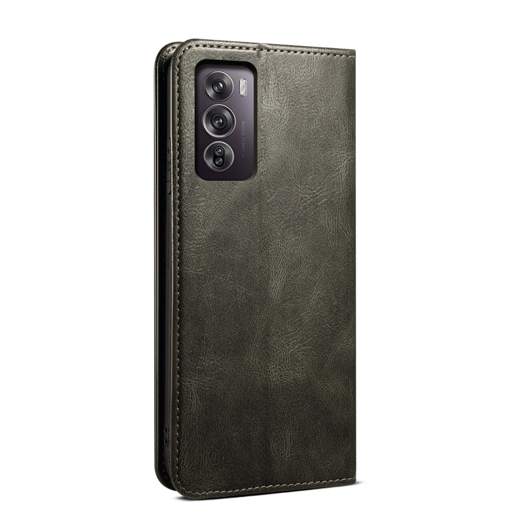 For OPPO Reno12 Pro 5G Global Oil Wax Crazy Horse Texture Leather Phone Case