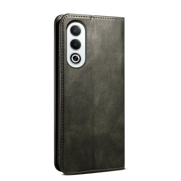 For OPPO K12x 5G Global Oil Wax Crazy Horse Texture Leather Phone Case