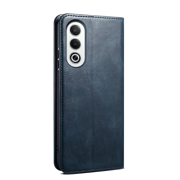 For OPPO K12x 5G Global Oil Wax Crazy Horse Texture Leather Phone Case