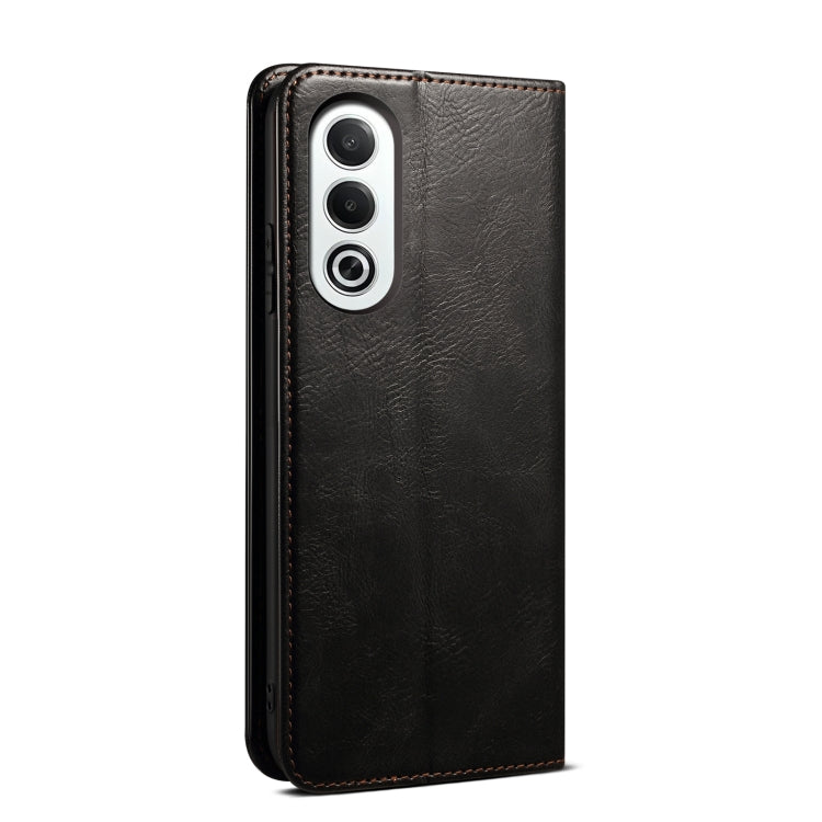 For OPPO K12x 5G Global Oil Wax Crazy Horse Texture Leather Phone Case