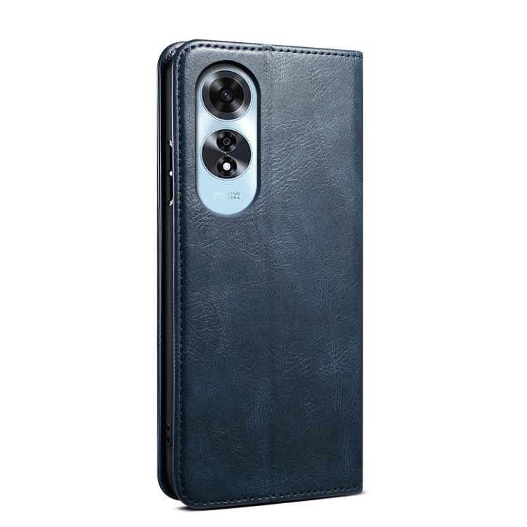 For OPPO A60 Oil Wax Crazy Horse Texture Leather Phone Case