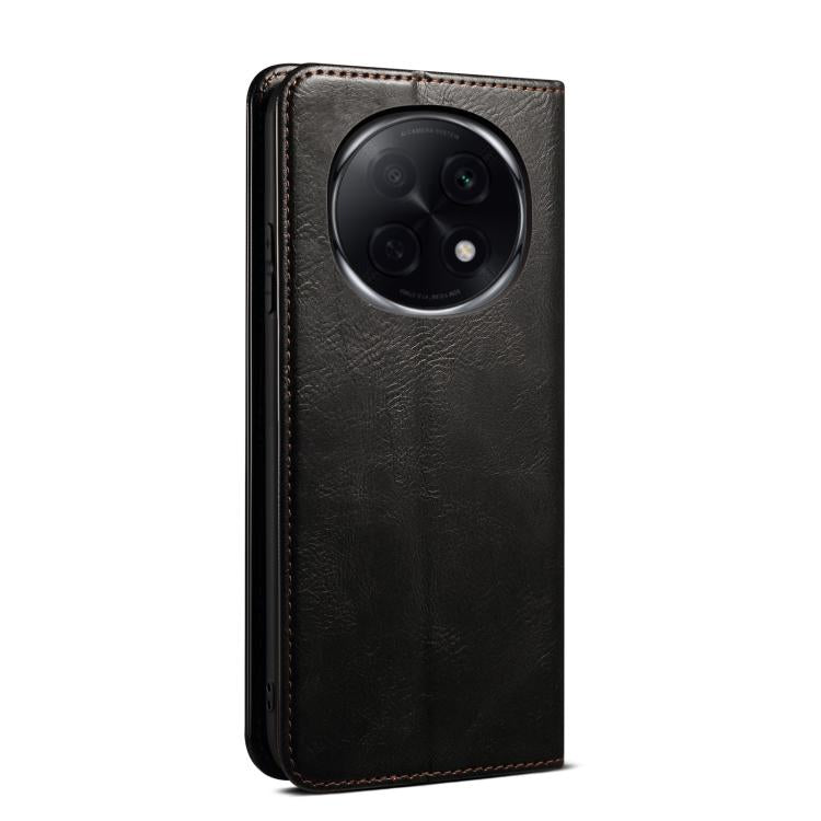 For OPPO A5 Pro Global Oil Wax Crazy Horse Texture Leather Phone Case