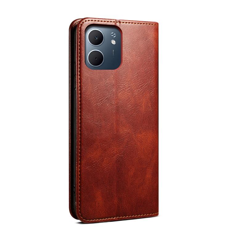 For OPPO A5x 4G / 5G Oil Wax Crazy Horse Texture Leather Phone Case