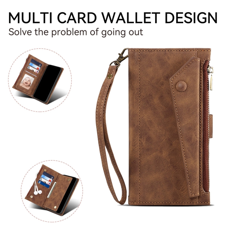 For Google Pixel 8A ESEBLE Retro Frosted RFID Flip Leather Phone Case