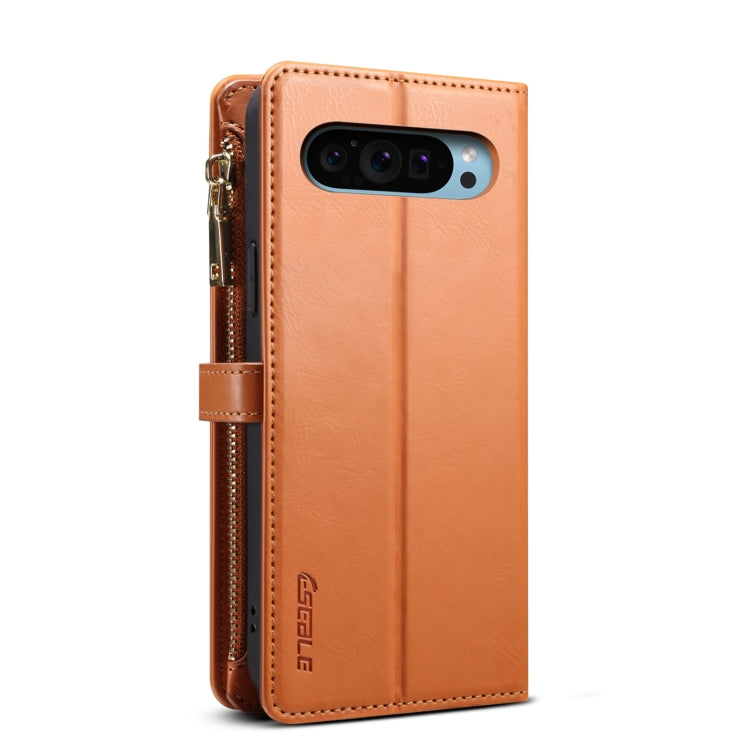 For Google Pixel 9 / 9 Pro ESEBLE Star Series Lanyard Zipper Wallet RFID Leather Case