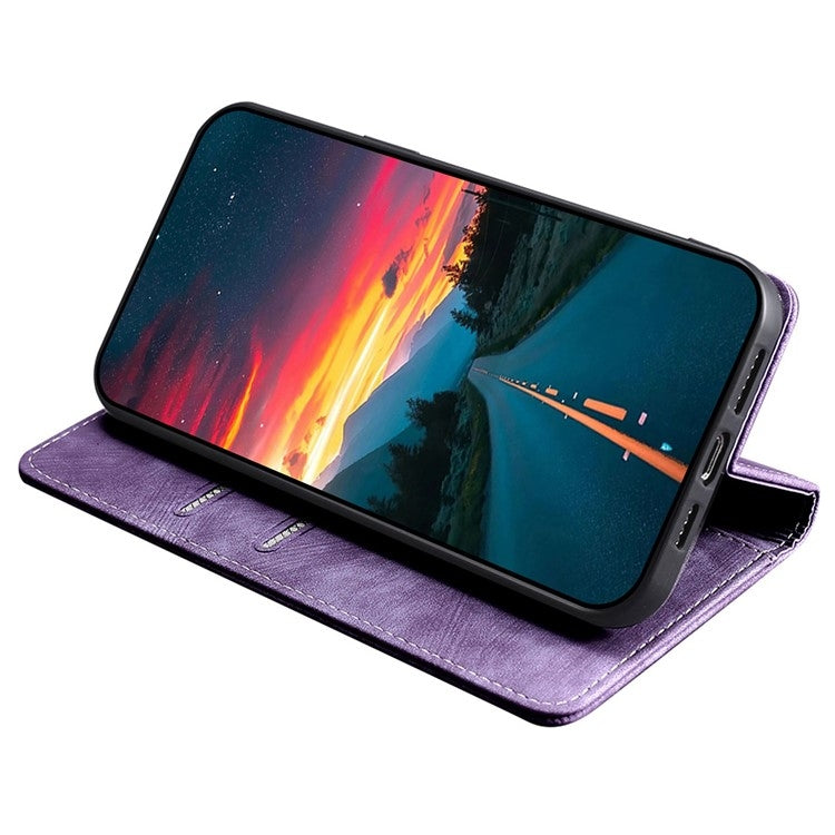 For Xiaomi Redmi Turbo 3 5G RFID Anti-theft Brush Magnetic Leather Phone Case