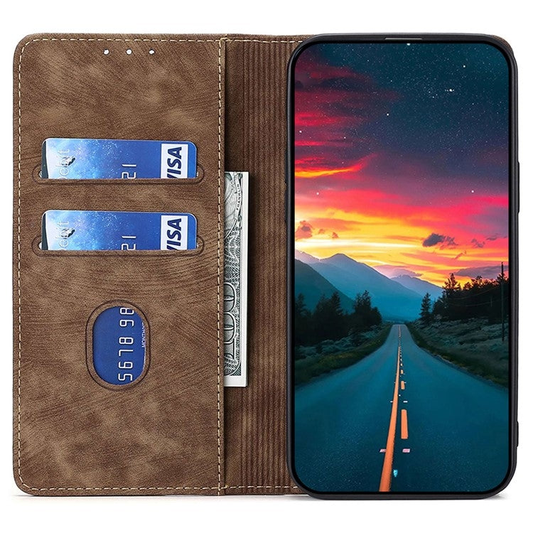 For OnePlus Nord CE4 RFID Anti-theft Brush Magnetic Leather Phone Case