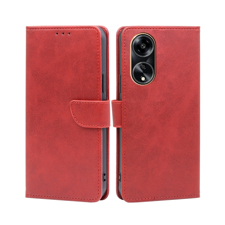 For OPPO A1 5G Calf Texture Buckle Flip Leather Phone Case