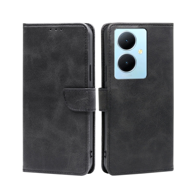 For vivo Y78 Plus 5G Calf Texture Buckle Flip Leather Phone Case