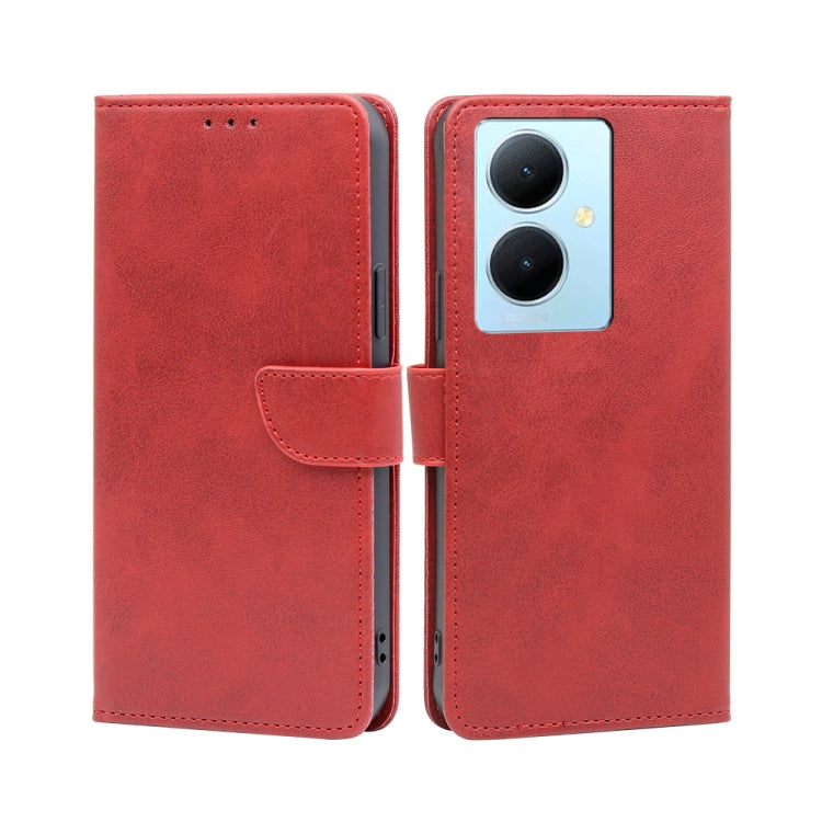 For vivo Y78 Plus 5G Calf Texture Buckle Flip Leather Phone Case