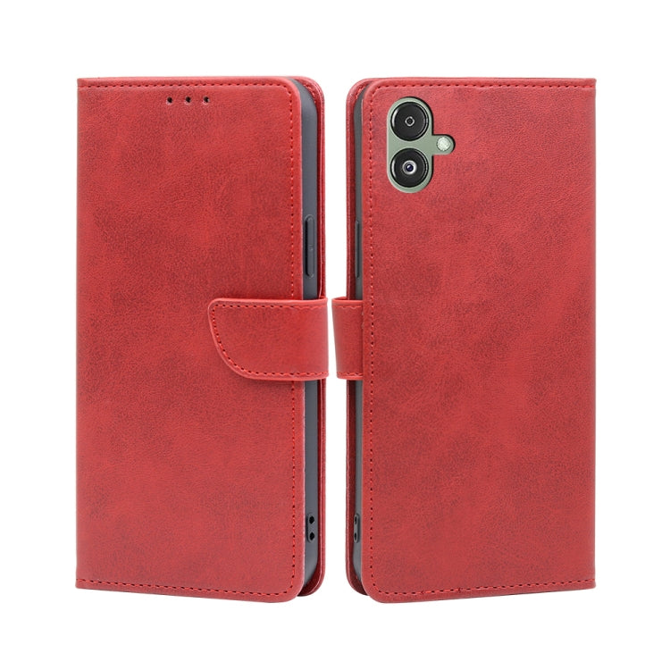 For Samsung Galaxy F14 5G Calf Texture Buckle Flip Leather Phone Case