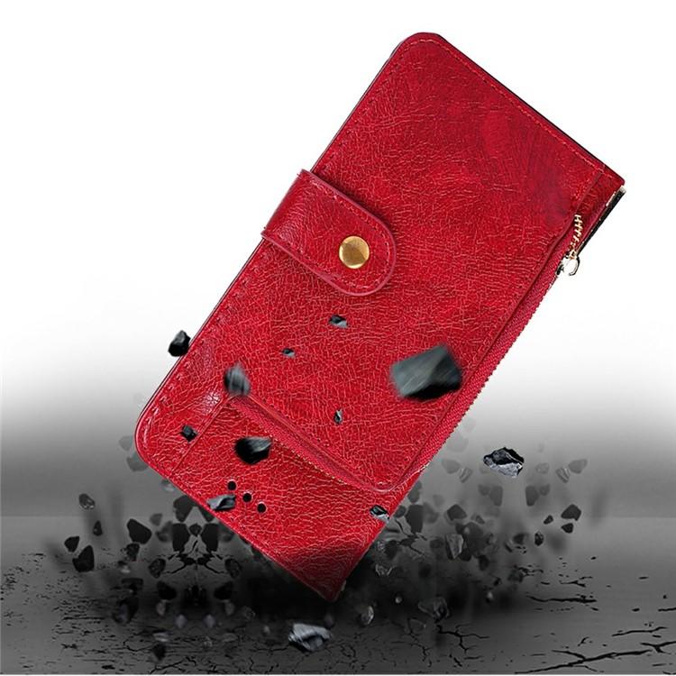 For OPPO F31 5G Zipper Bag Leather Phone Case