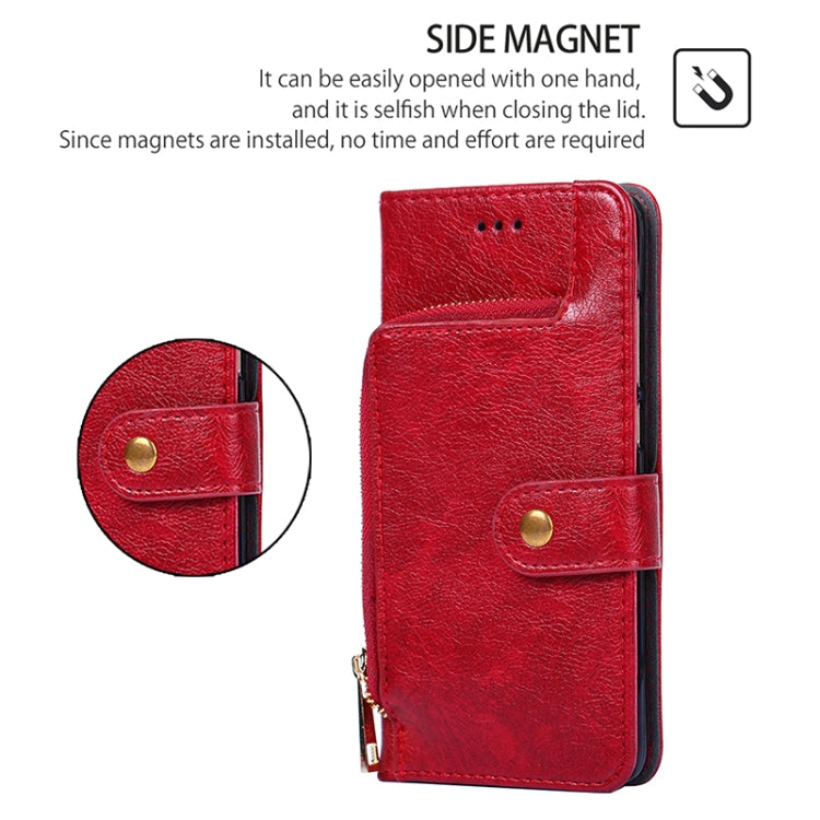 For vivo Y28 4G Zipper Bag Leather Phone Case