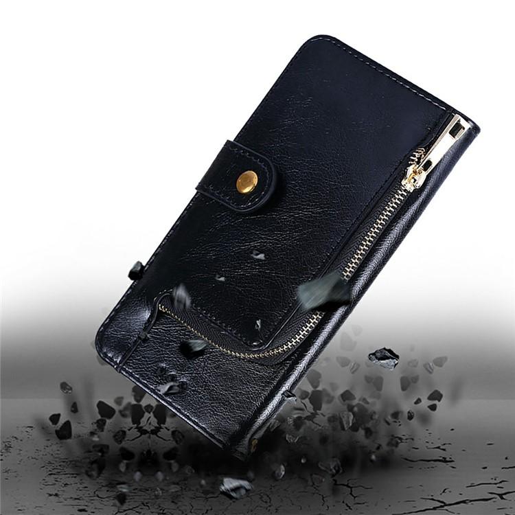 For vivo V60 Lite 5G Global Zipper Bag Leather Phone Case