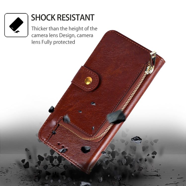 For Huawei Pura 70 5G Zipper Bag Leather Phone Case