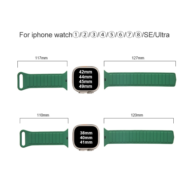 For Apple Watch Series 10 42mm Loop Magnetic Silicone Watch Band