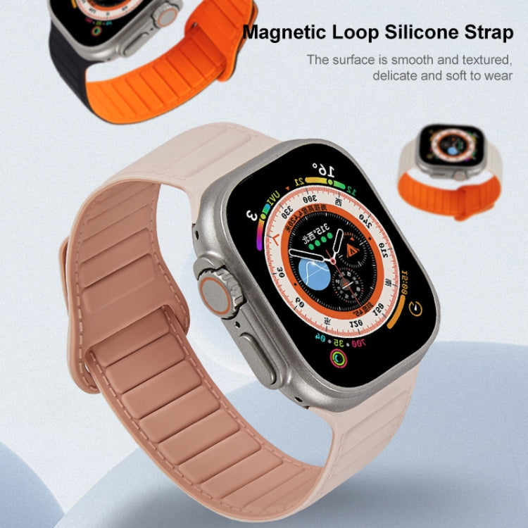 For Apple Watch Series 10 42mm Loop Magnetic Silicone Watch Band