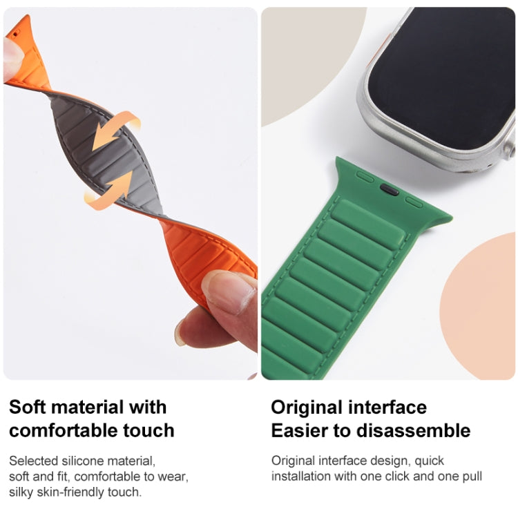 For Apple Watch Series 10 42mm Loop Magnetic Silicone Watch Band