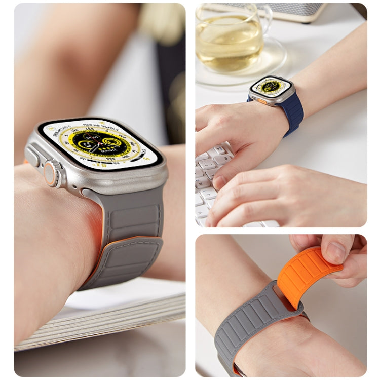 For Apple Watch Series 10 42mm Loop Magnetic Silicone Watch Band