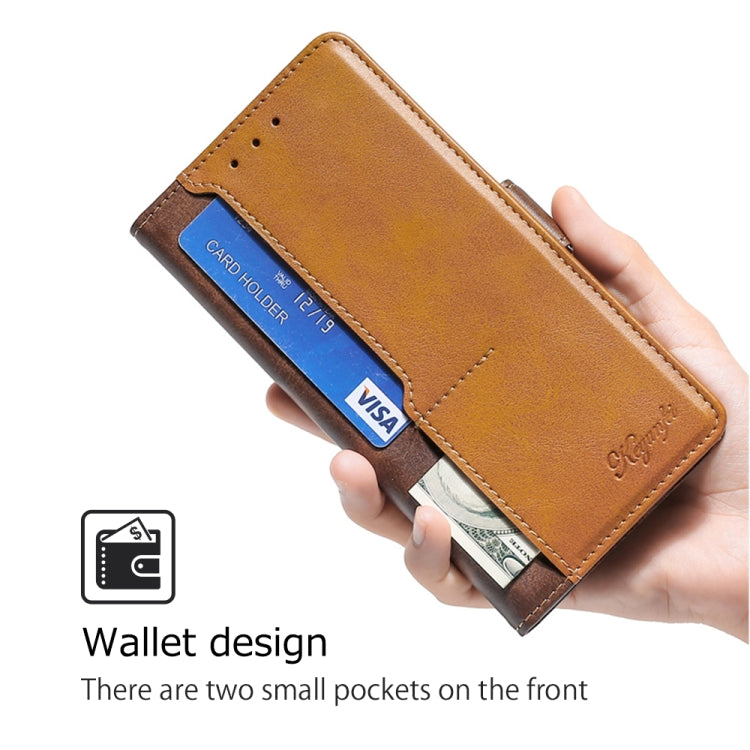 For Samsung Galaxy M55 5G Contrast Color Side Buckle Leather Phone Case