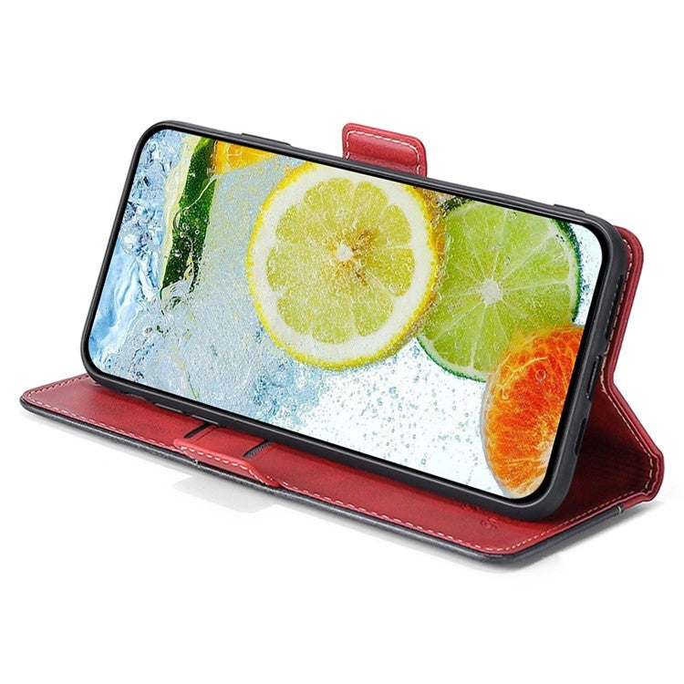 For OnePlus Nord CE 4 Lite 5G Contrast Color Side Buckle Leather Phone Case