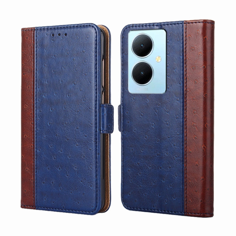 For vivo Y78 Plus 5G Ostrich Texture Horizontal Flip Leather Phone Case
