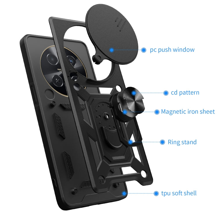 For Huawei nova 12i 4G Global Sliding Camera Cover Design TPU+PC Phone Case