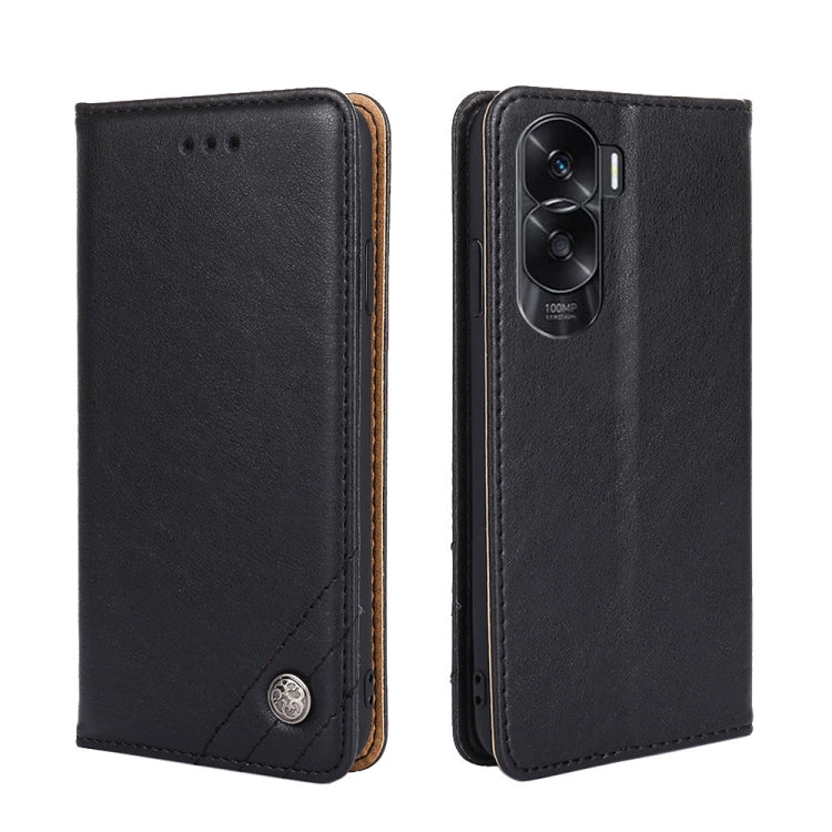 For Honor X50i 5G Non-Magnetic Retro Texture Leather Phone Case