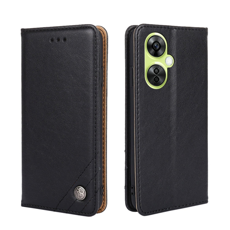 For OnePlus Nord CE 3 Lite 5G Non-Magnetic Retro Texture Leather Phone Case