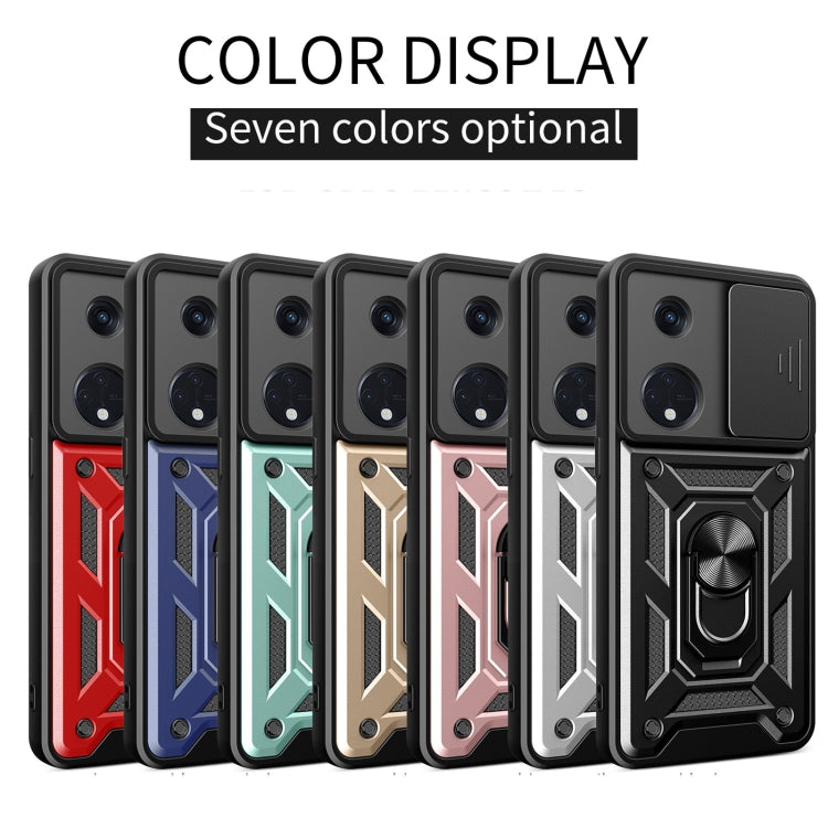 For OPPO Reno8 T 5G Sliding Camera Cover Design TPU+PC Phone Case