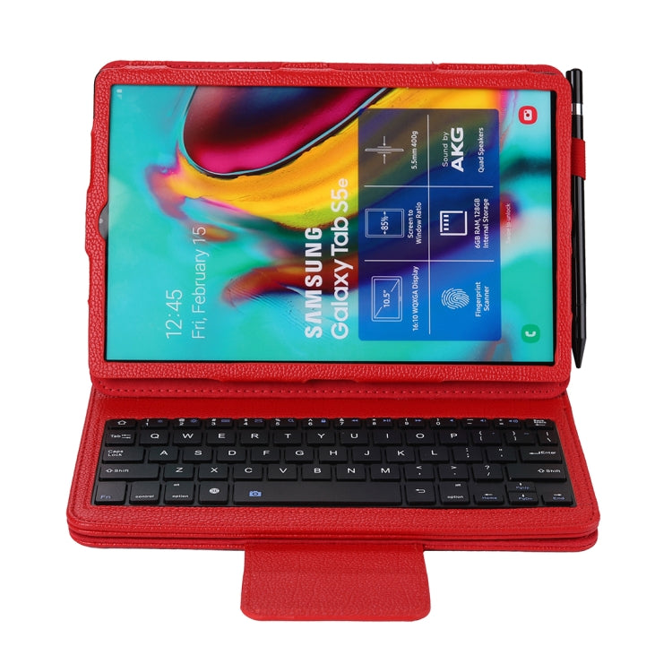 SA610 For Samsung Galaxy Tab S6 Lite 10.4 P610 & P615 (2020) / Tab S5e / T720 2 in 1 Detachable Bluetooth Keyboard + Litchi Texture Tablet Case with Stand & Pen Slot