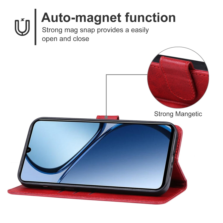 For Realme C63 Leather Phone Case