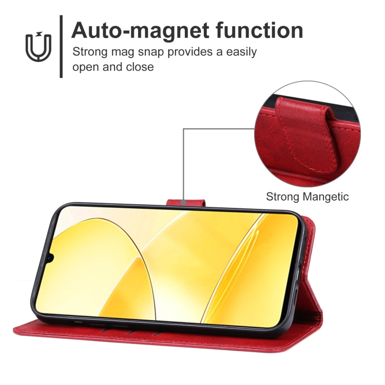 For Realme C61 Leather Phone Case