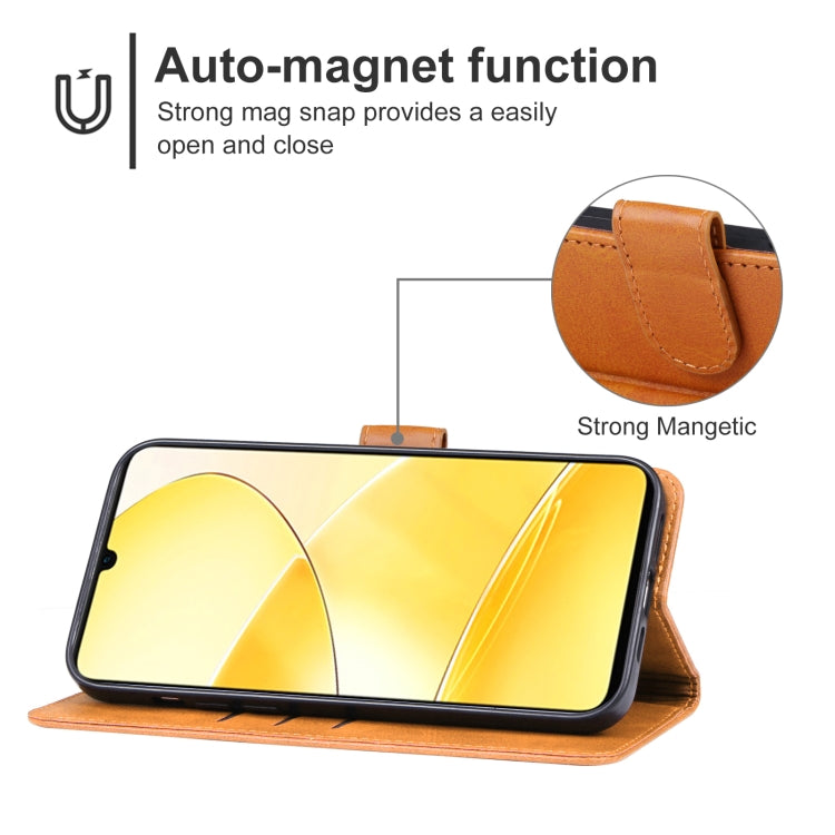 For Realme C61 Leather Phone Case