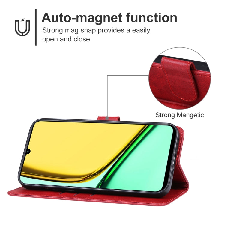 For Realme C61 India Leather Phone Case