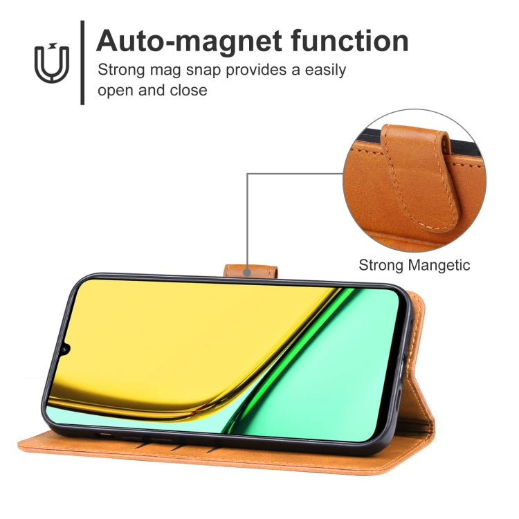For Realme C61 India Leather Phone Case