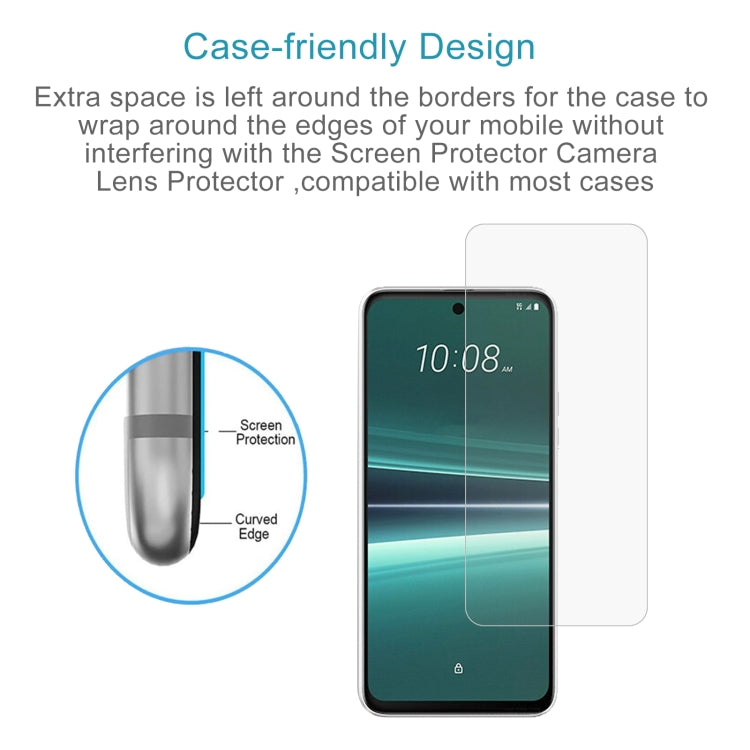 For HTC U24 Pro 10pcs 0.26mm 9H 2.5D Tempered Glass Film
