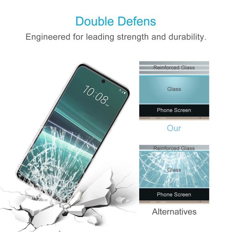 For HTC U24 Pro 50pcs 0.26mm 9H 2.5D Tempered Glass Film