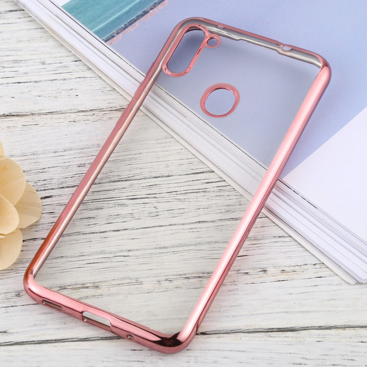 For Samsung Galaxy A11 Ultra-thin Plating TPU Protective Soft Case